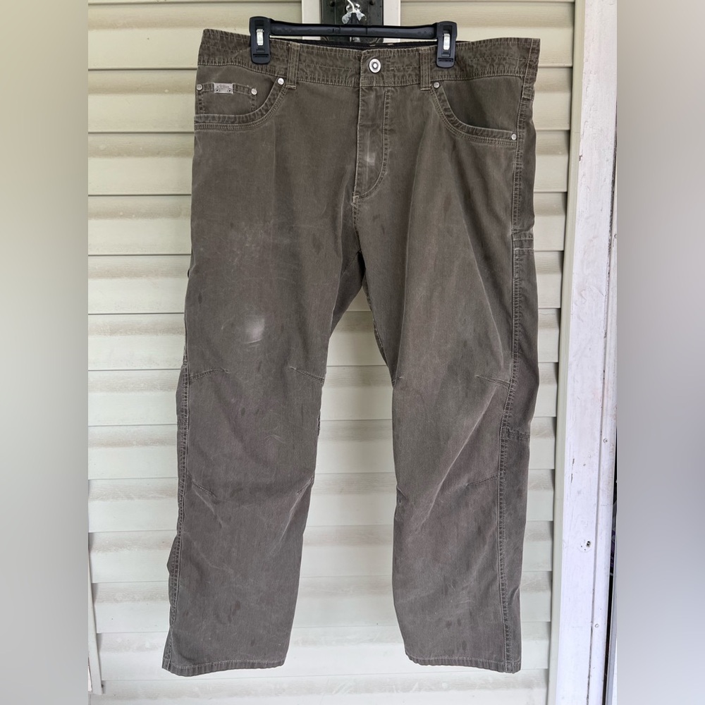 Kuhl Pants Mens 38x30 Olive Gray Crag Series Revolvr Quick Dry Gusseted Outdoor